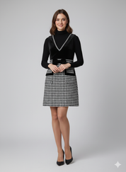 Checkmate Chic Label Dress