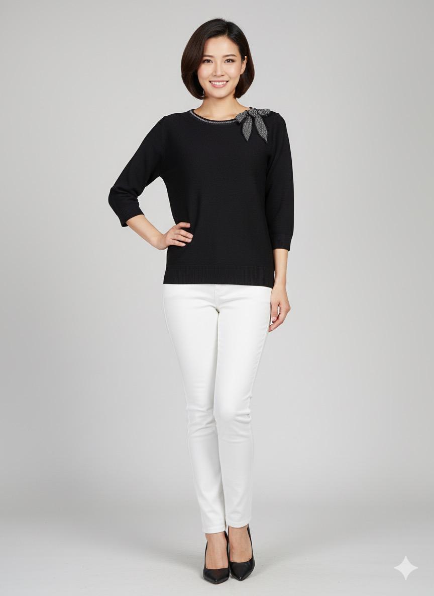 Velora Charm Knit Top