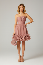 Pink Whispers Pleated Dress