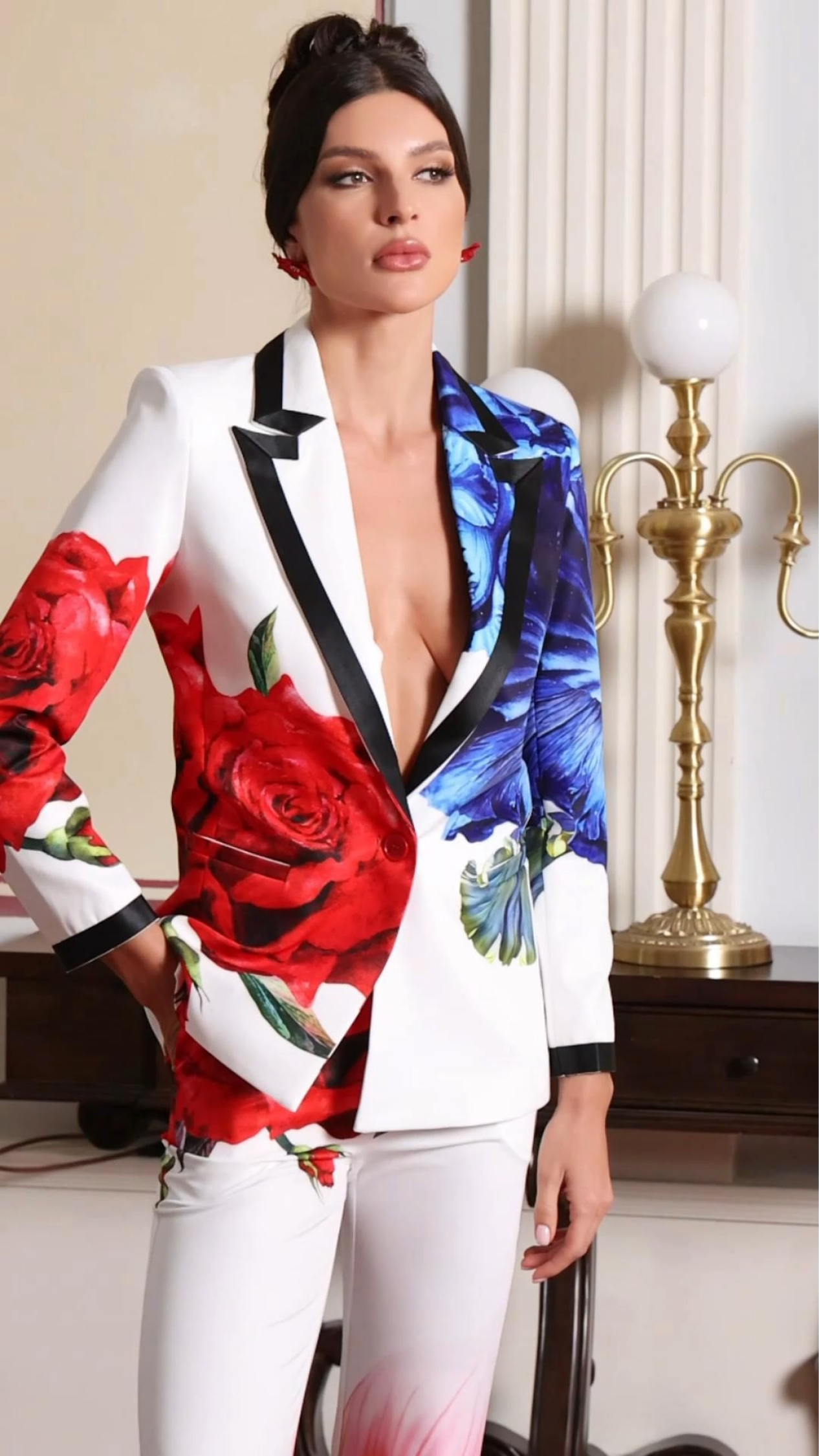 Elara Floral Printed Blazer Label Set