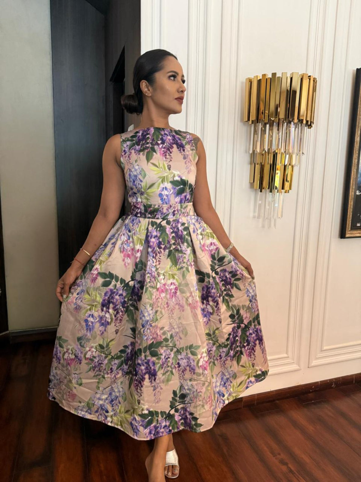 Wisteria Dreams Printed Dress