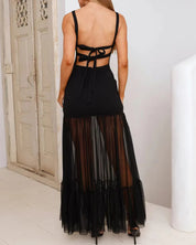 Midnight Sheer Elegance Gown