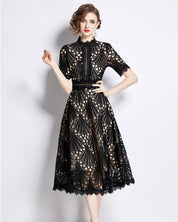 Sky Garden Lace Midi Dress