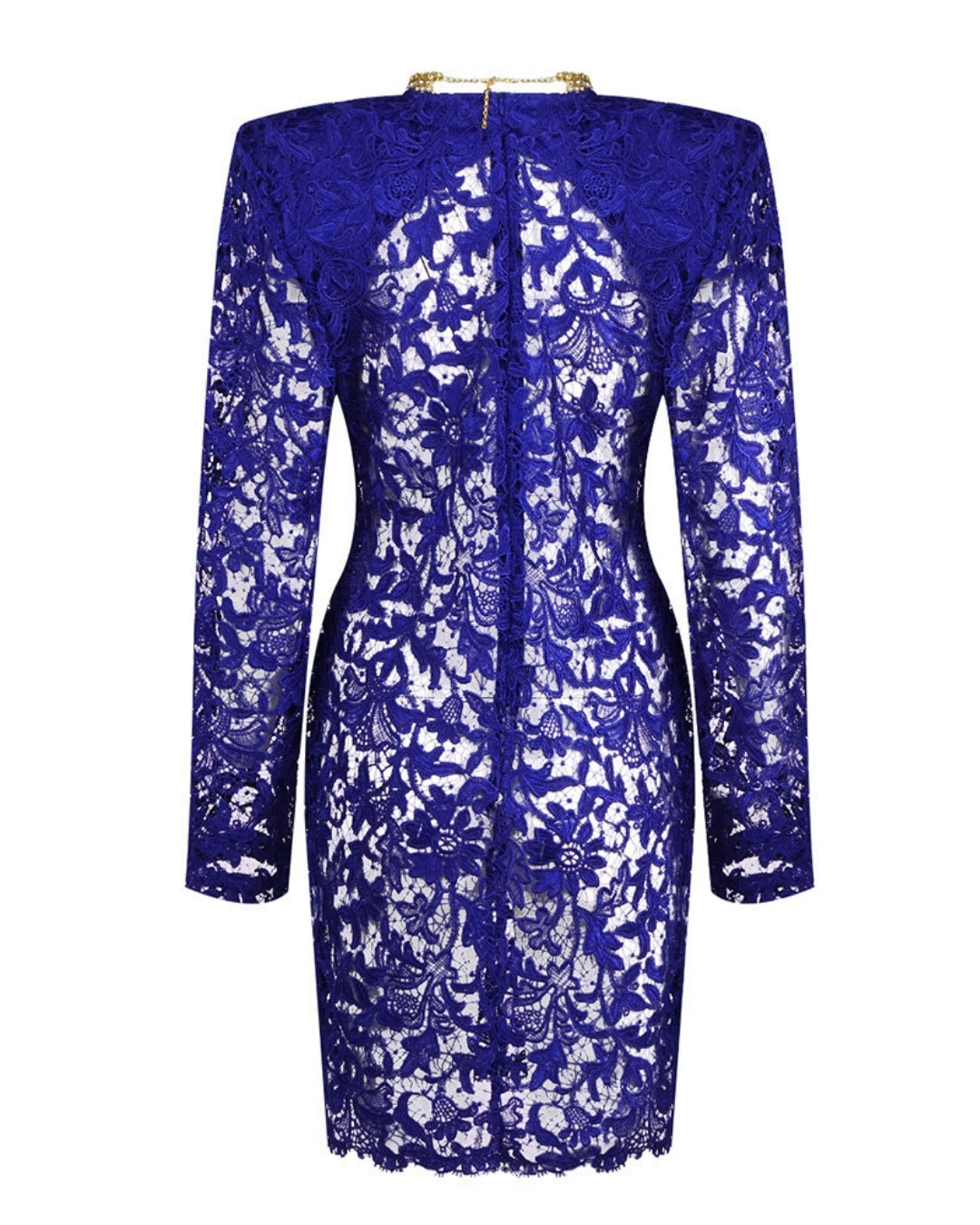 Royal Enchant Lace Crystal Mini Dress