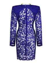 Royal Enchant Lace Crystal Mini Dress