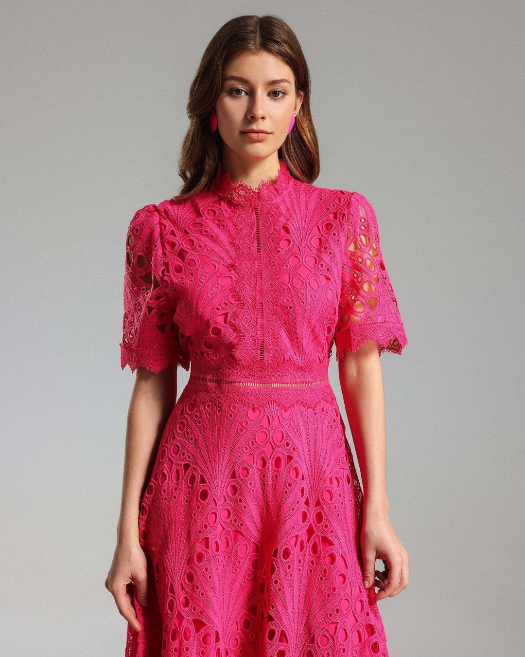 Sky Garden Lace Midi Dress