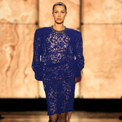 Royal Enchant Lace Crystal Mini Dress