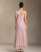 Blush Athena One-Shoulder Gown