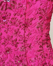 Fuchsia Crystal Bloom Mini Dress