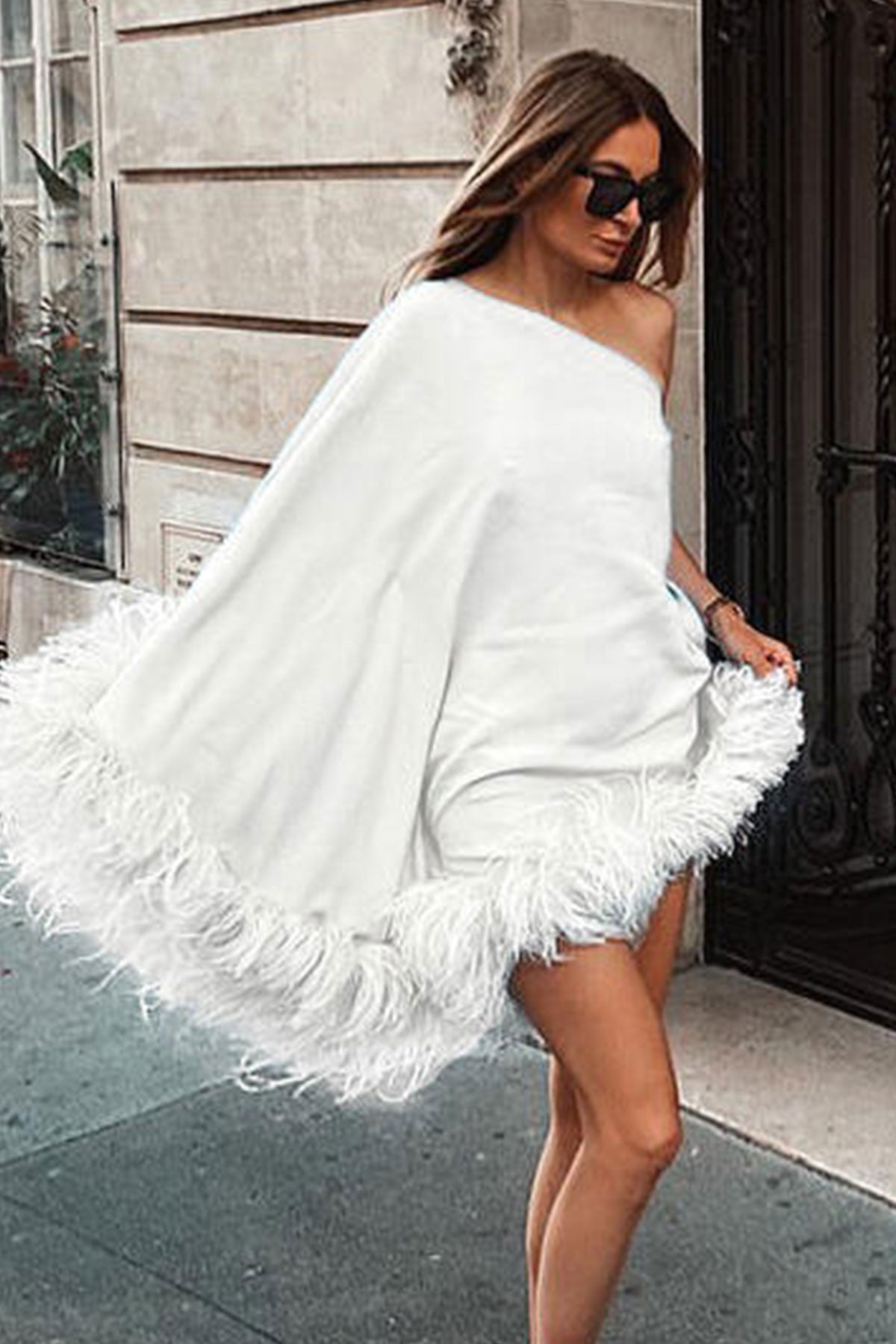 Elegant Breeze Fringed Poncho