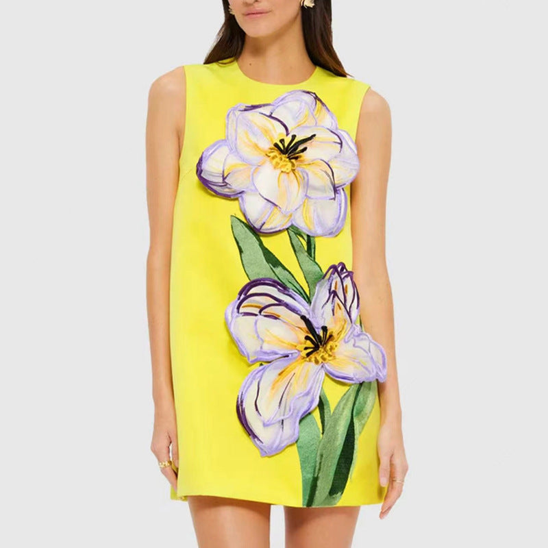 Floral Essence Yellow Dress