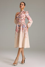 Rosé Rhapsody Fit-and-flare Dress
