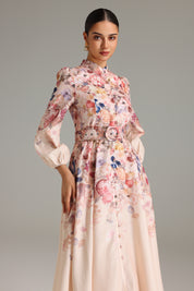 Rosé Rhapsody Fit-and-flare Dress