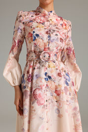 Rosé Rhapsody Fit-and-flare Dress