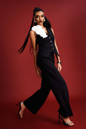 Ebony Petal Vest Set