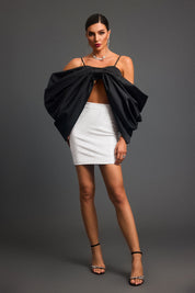 Midnight Luxe Bow Label Top