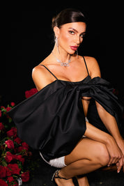 Midnight Luxe Bow Label Top