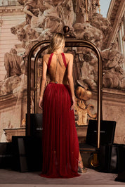 Crimson Aura Resort Gown