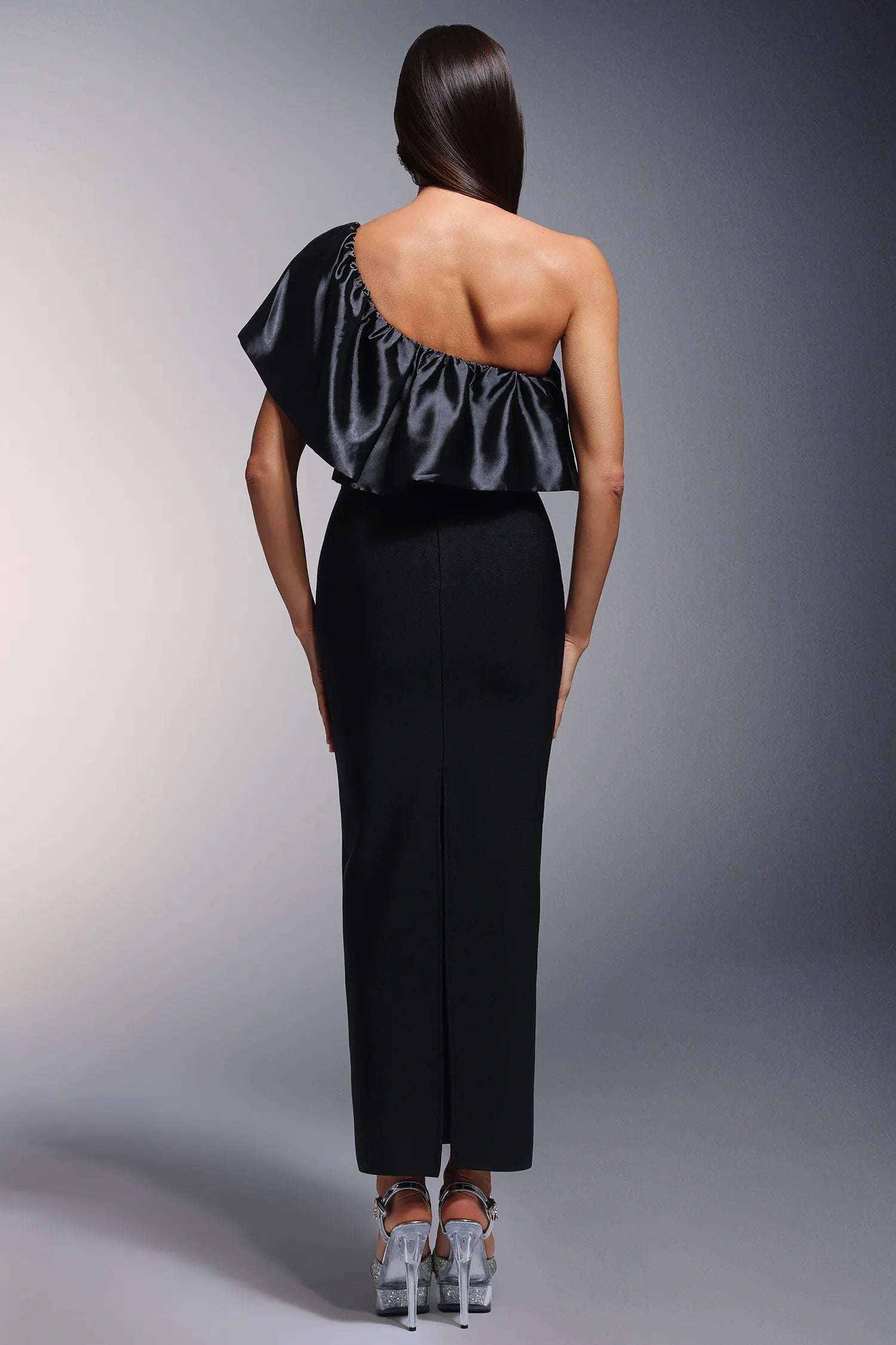 Black Swan Ruffle Elegance Gown