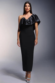 Black Swan Ruffle Elegance Gown