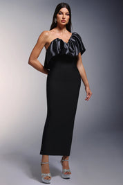 Black Swan Ruffle Elegance Gown