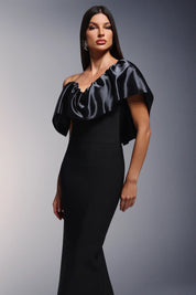 Black Swan Ruffle Elegance Gown