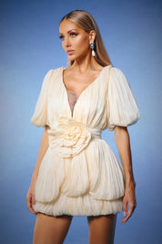 Ivory Petal Bloom Dress