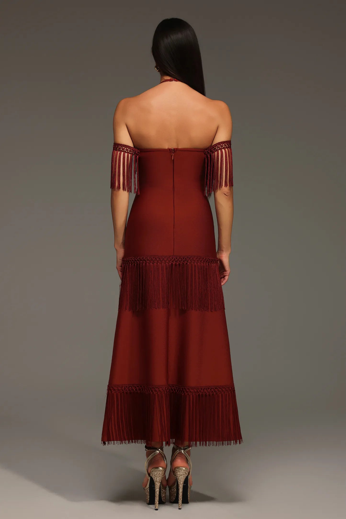 Halter Tassels Bandage Dress