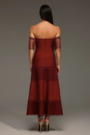Halter Tassels Bandage Dress