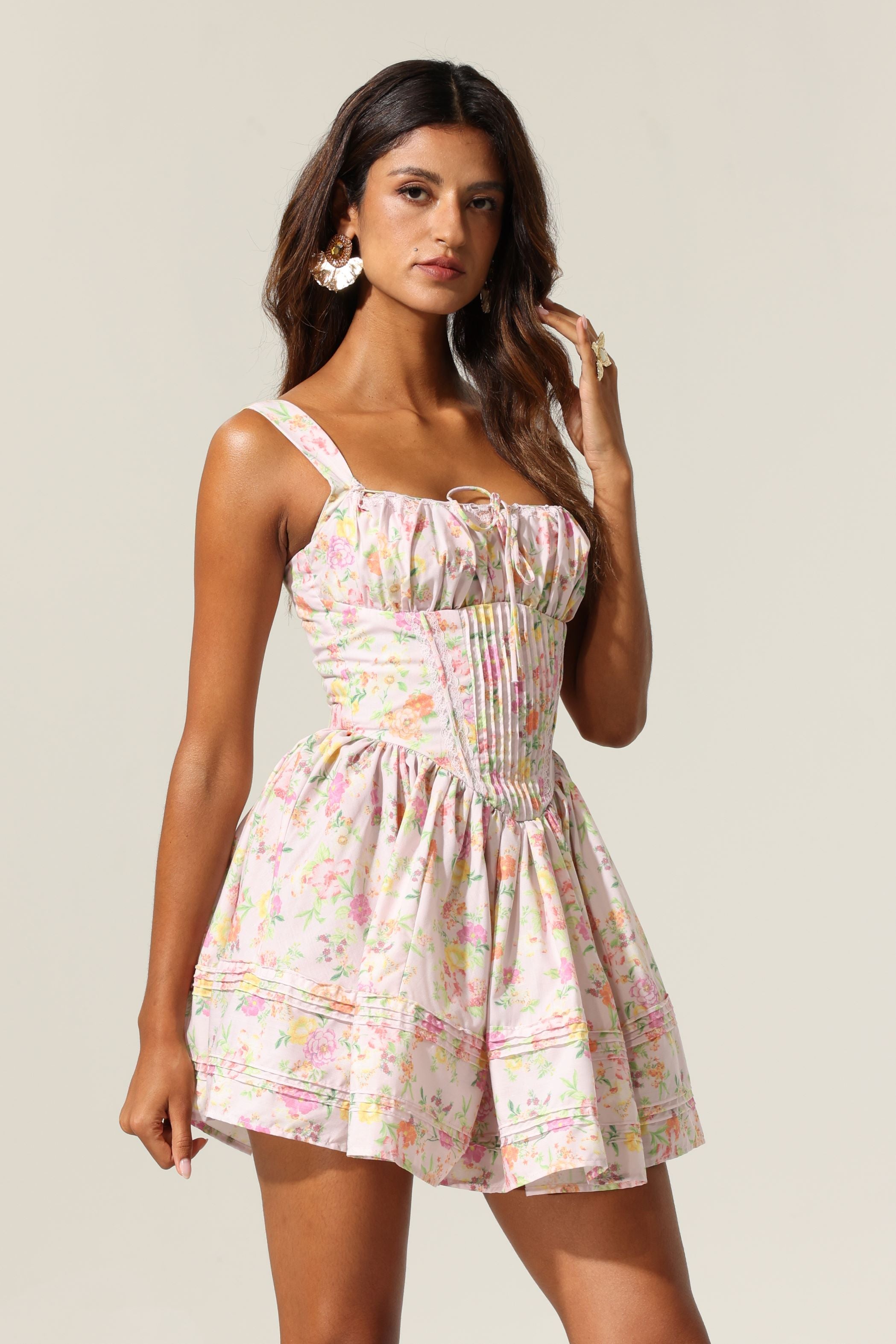 Floral Charm Corset Dress