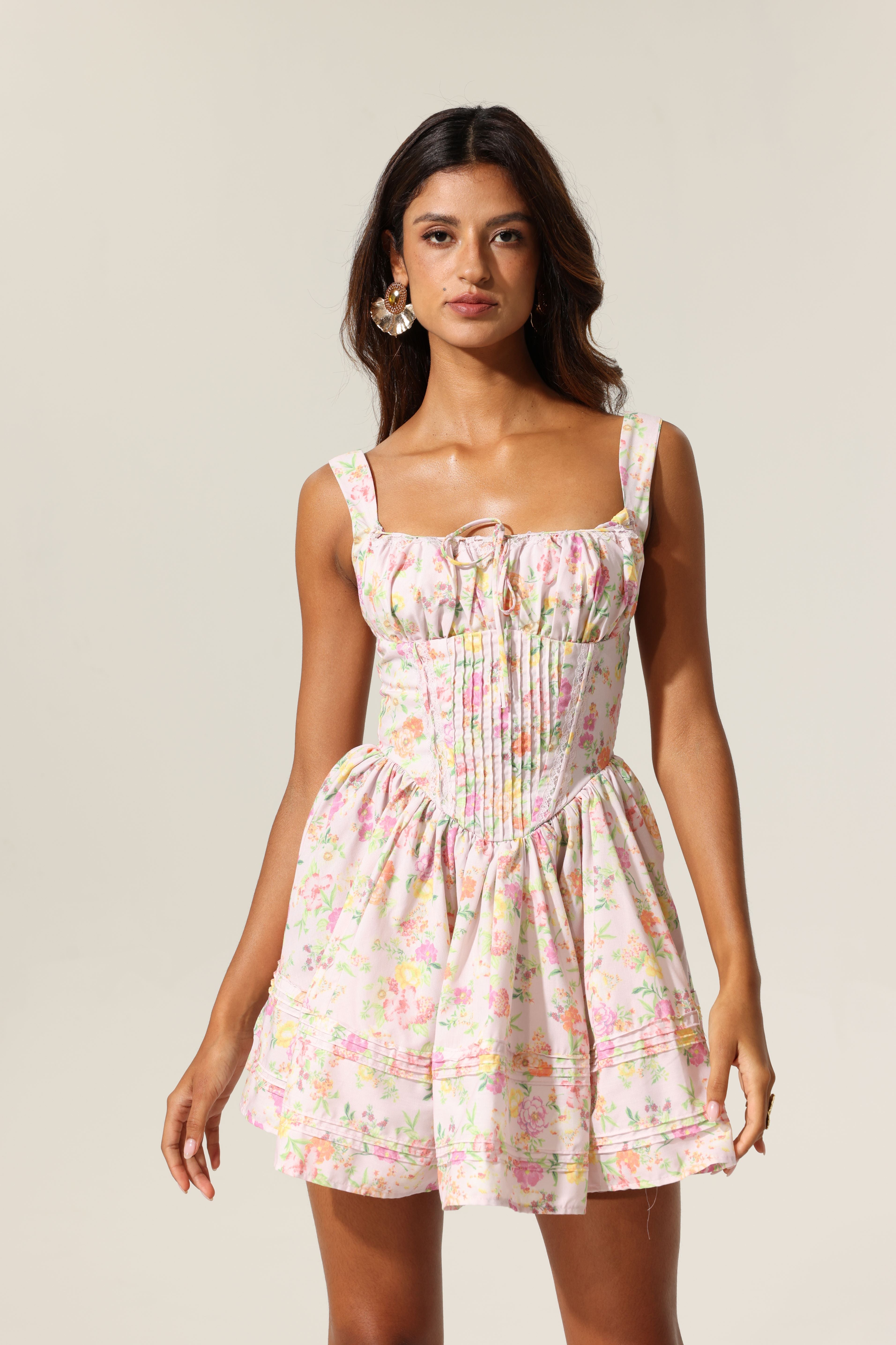 Floral Charm Corset Dress