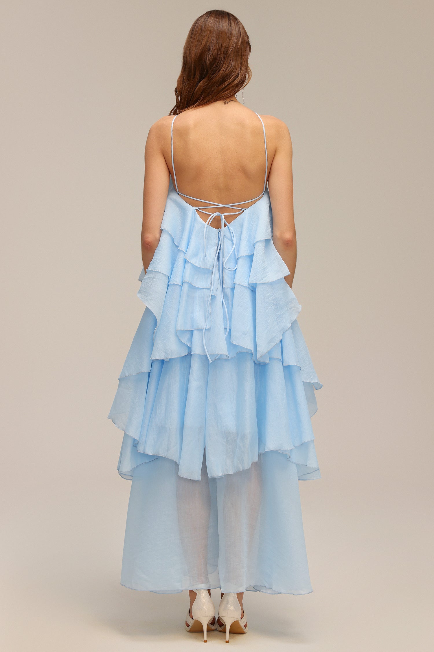 Bluebell Cascade Ruffle Tiers Dress