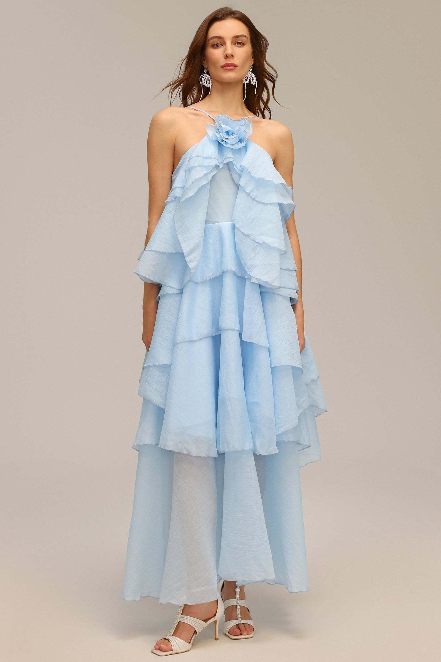 Bluebell Cascade Ruffle Tiers Dress