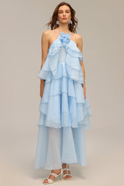 Bluebell Cascade Ruffle Tiers Dress