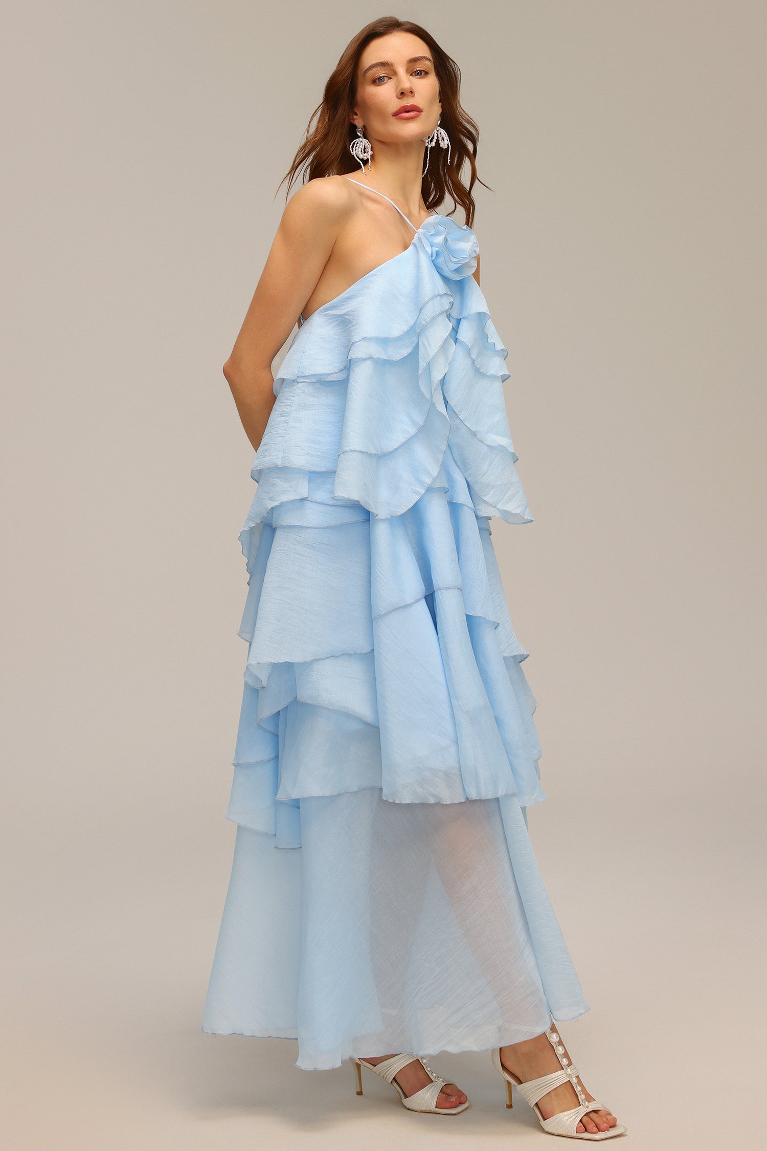 Bluebell Cascade Ruffle Tiers Dress