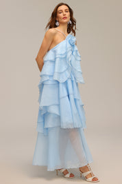 Bluebell Cascade Ruffle Tiers Dress