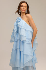 Bluebell Cascade Ruffle Tiers Dress