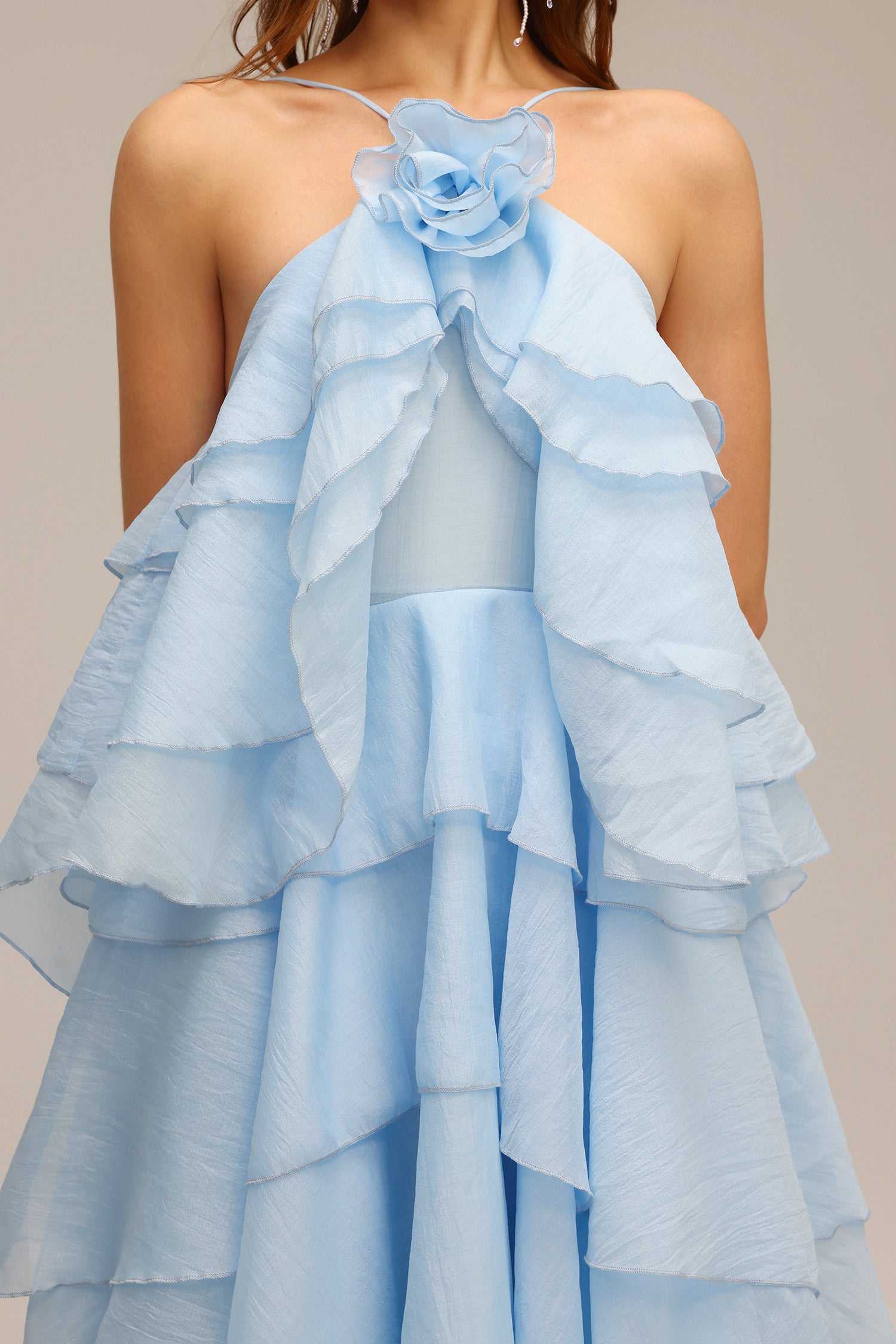 Bluebell Cascade Ruffle Tiers Dress