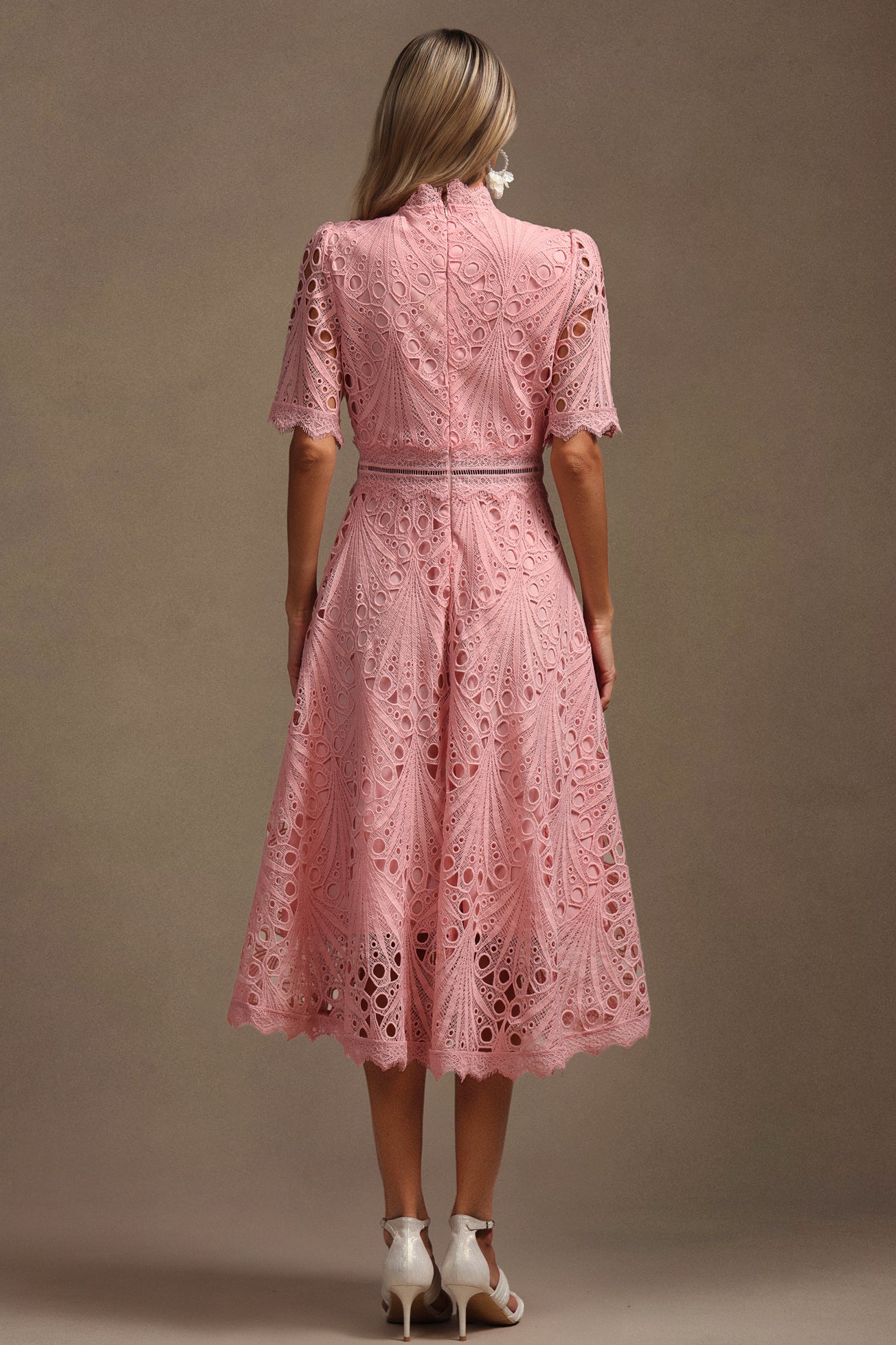 Rosewood Lace A-Line Dress