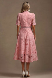Rosewood Lace A-Line Dress