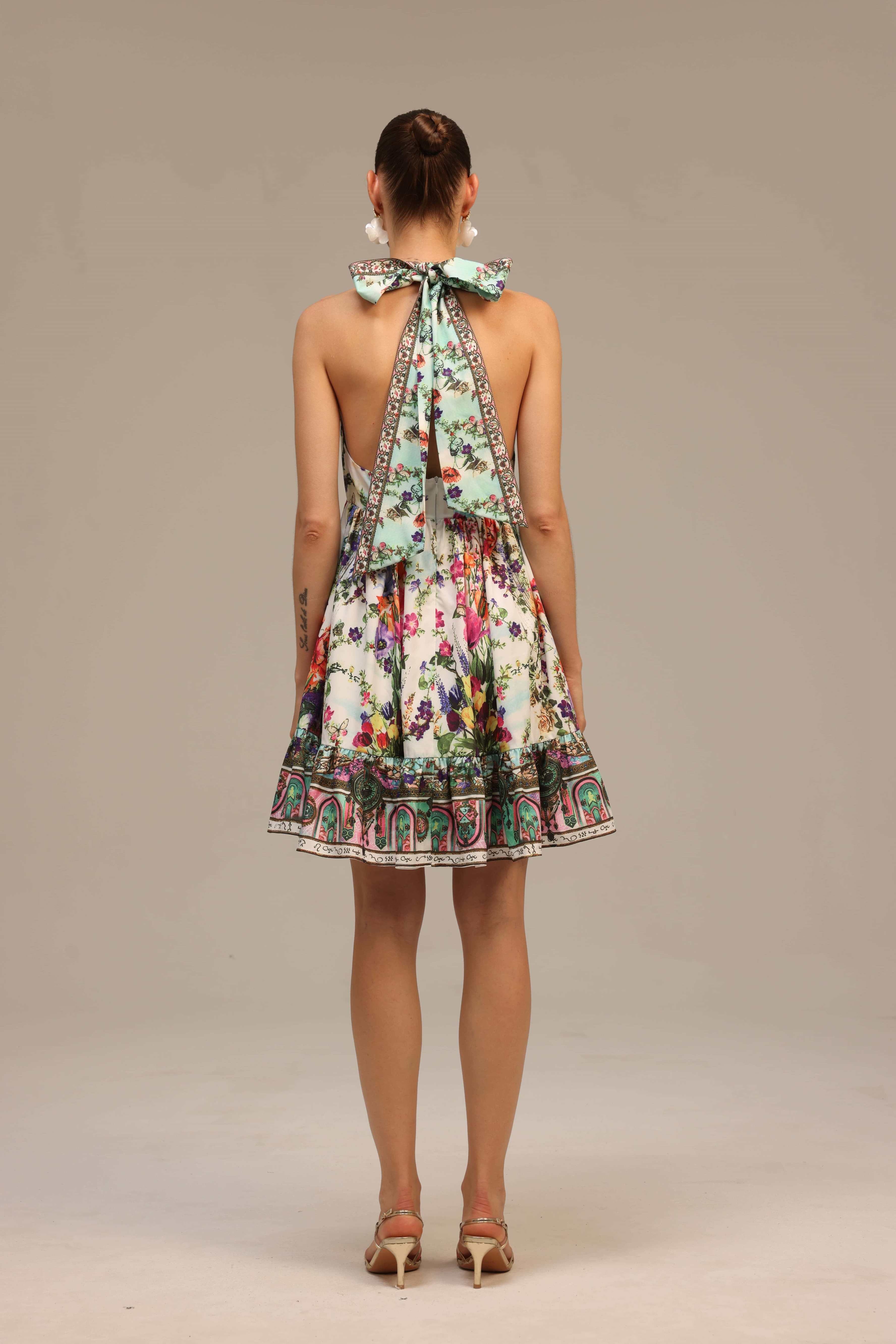 Garden Reverie Halter Dress