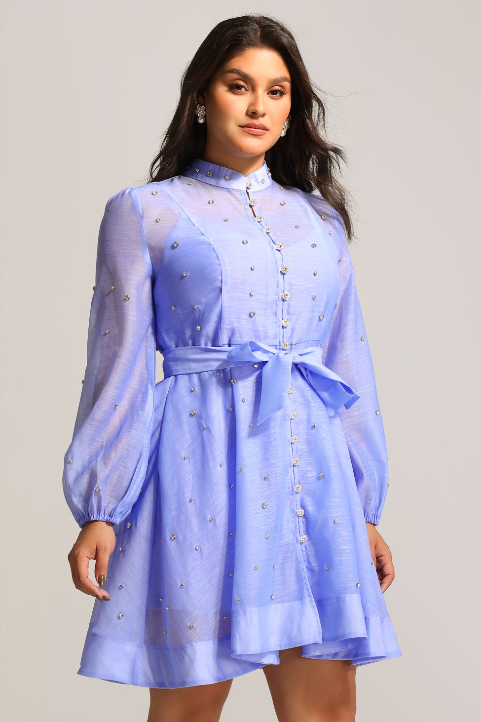 Lilac Whisper Shirt Dress