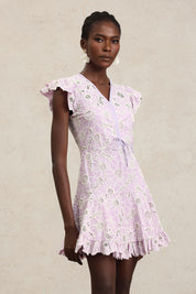  purple a Line Mini Dress