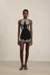 Shadowvine Halter Dress
