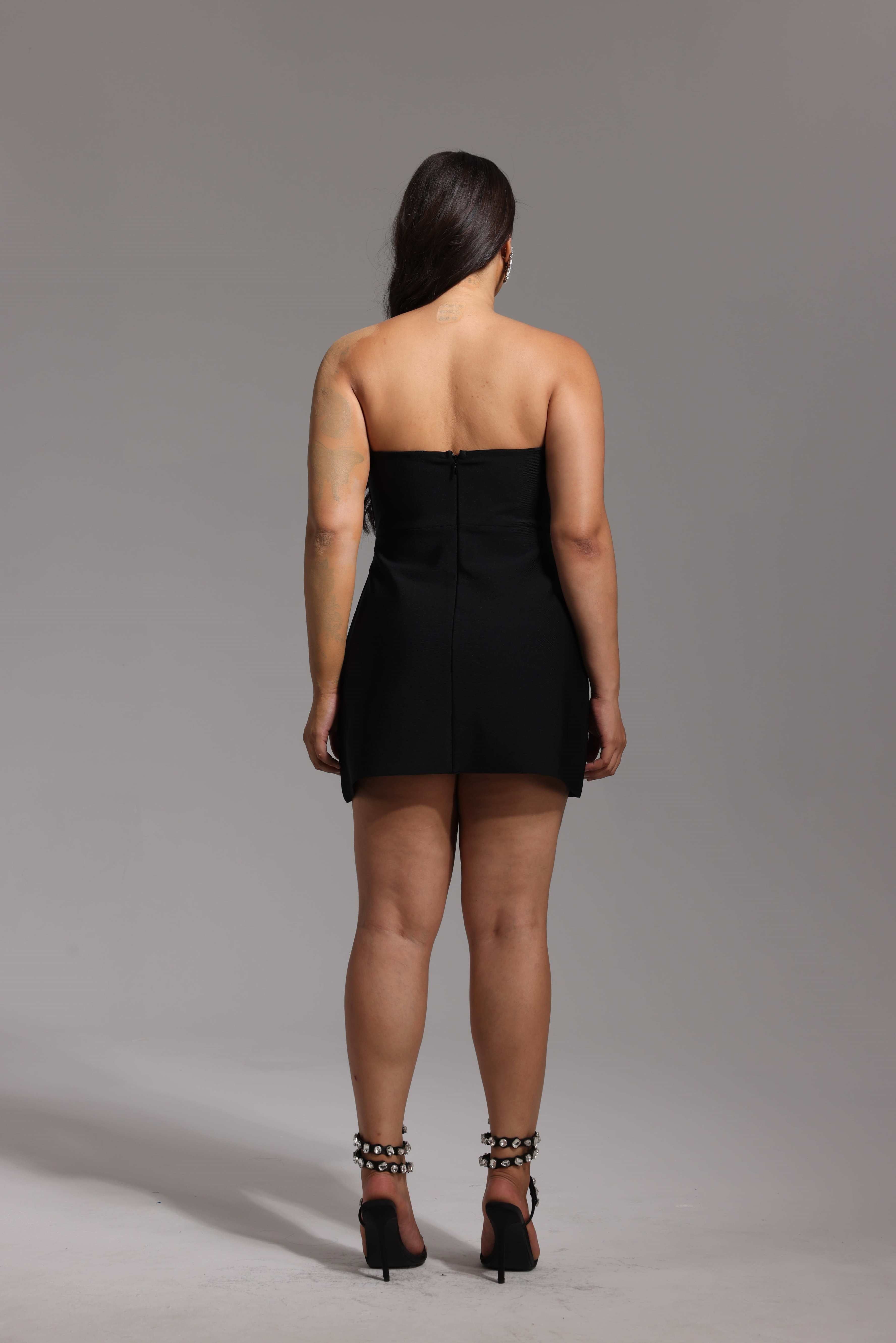 Starfall Embellished Tube Dress
