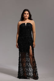 STRAPLESS SEQUIN GOWN