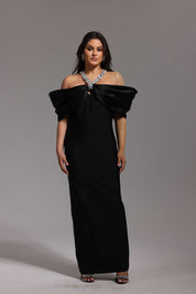 Midnight Majesty Crystal Gown