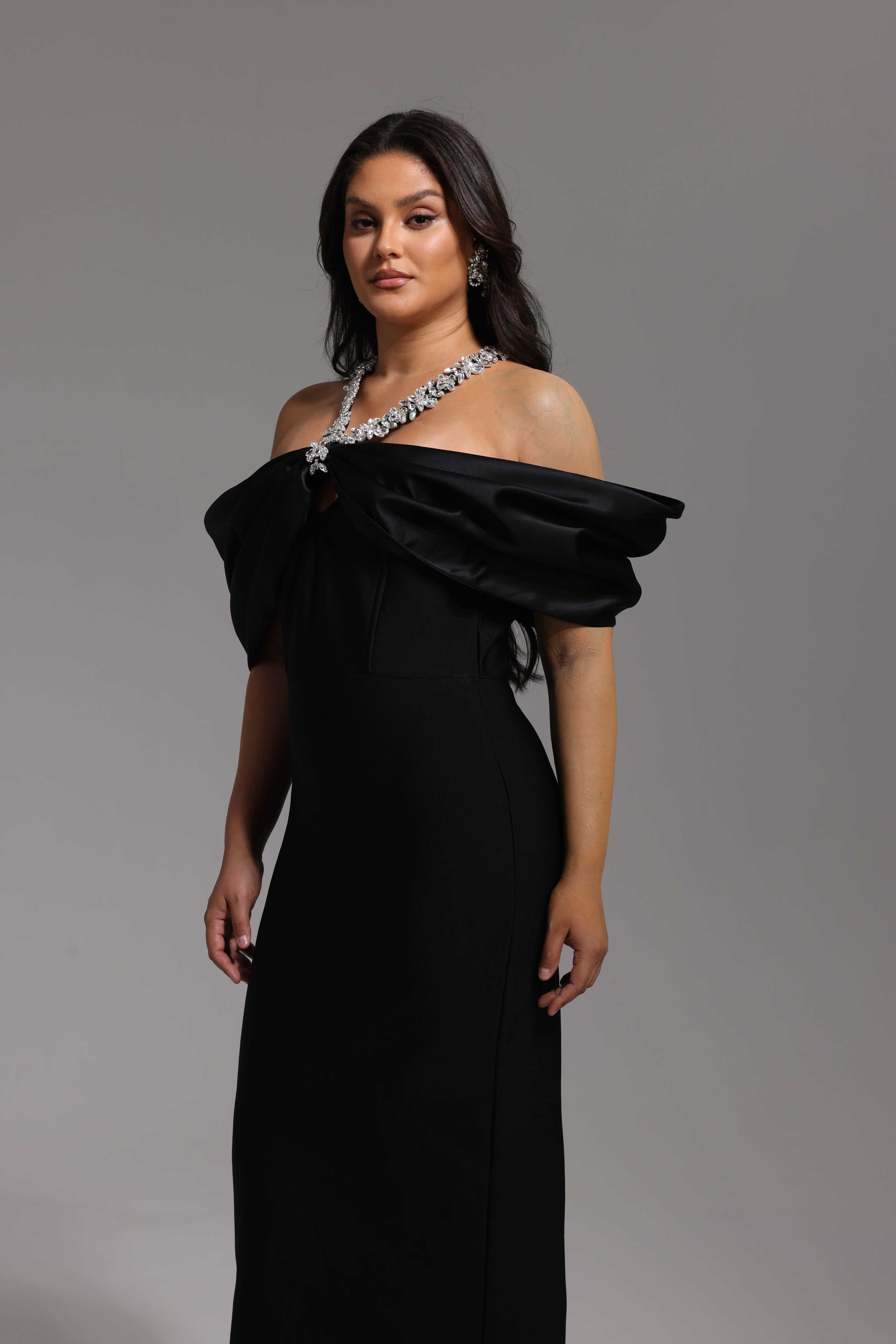 Midnight Majesty Crystal Gown