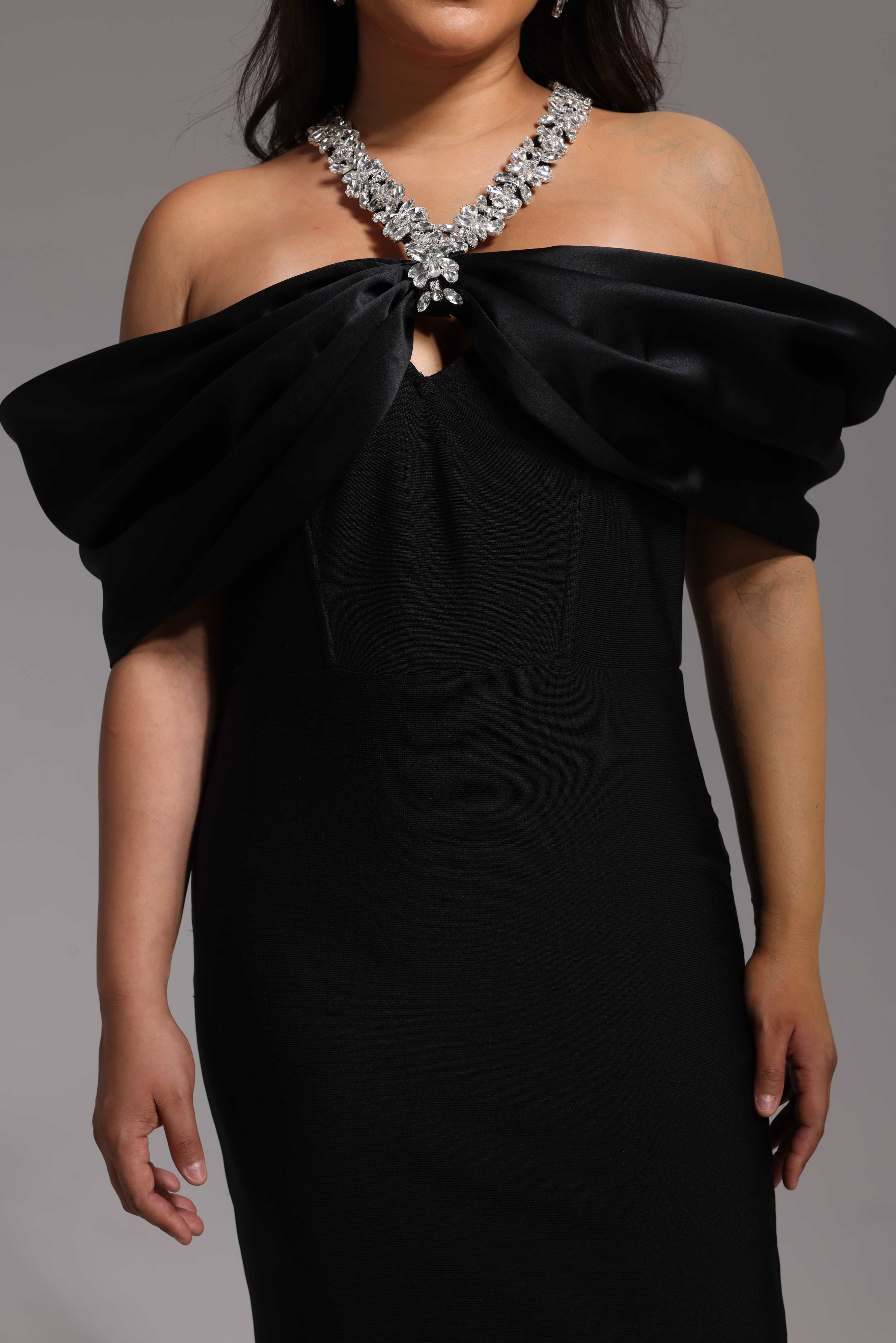 Midnight Majesty Crystal Gown