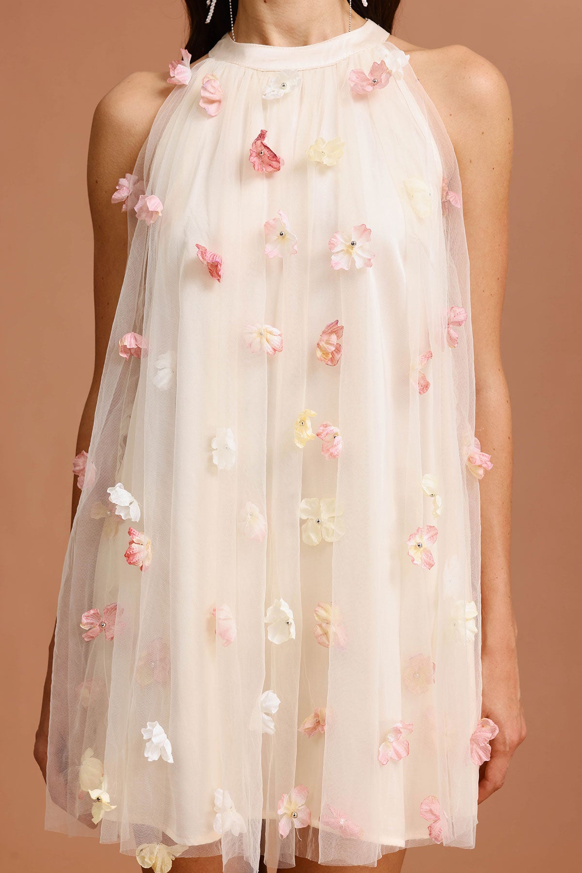 Floral Light Blue Mini Dress